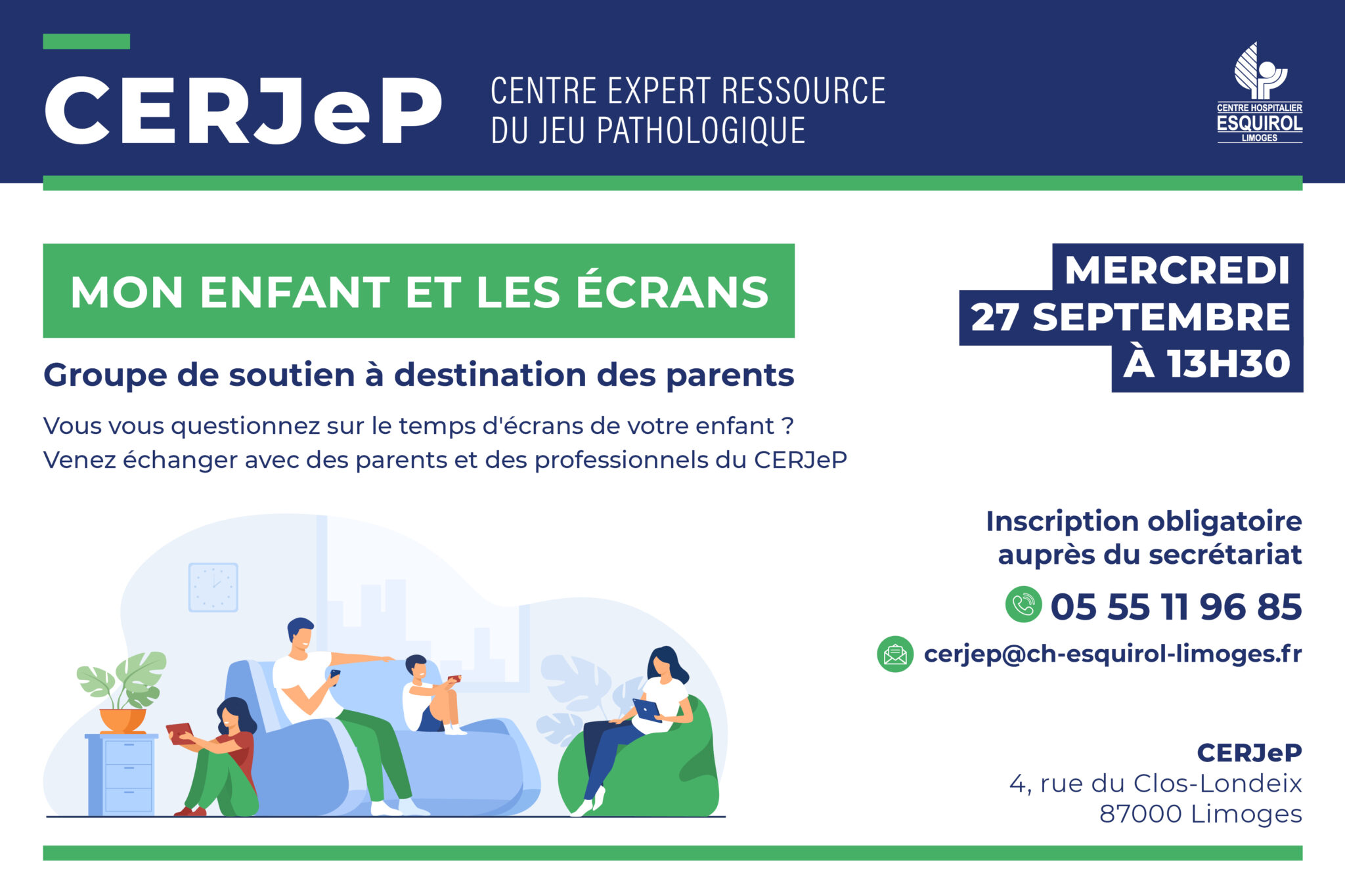 Groupe de soutien pour les parents sur les temps d'écrans des enfants